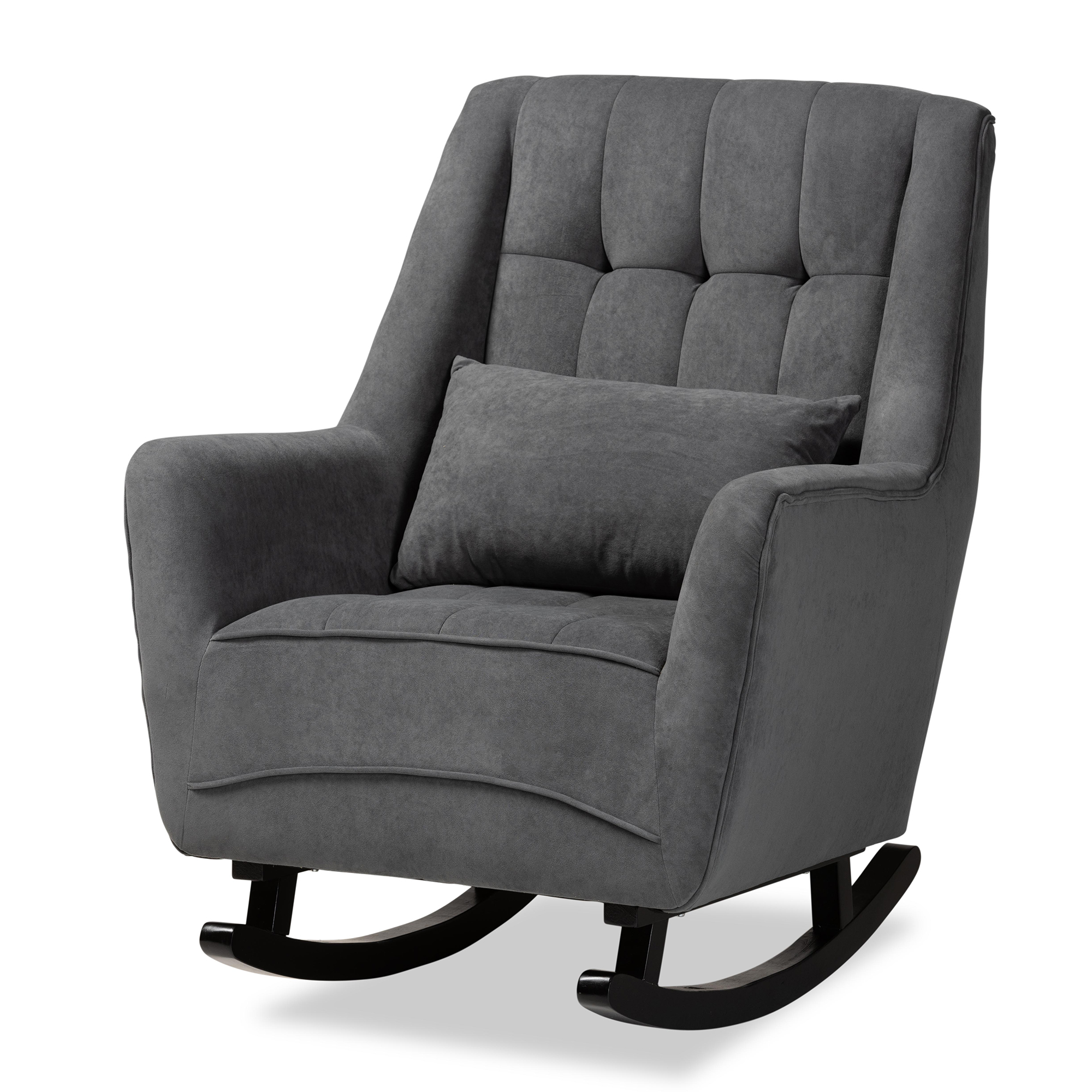 Grey leather best sale rocking chair